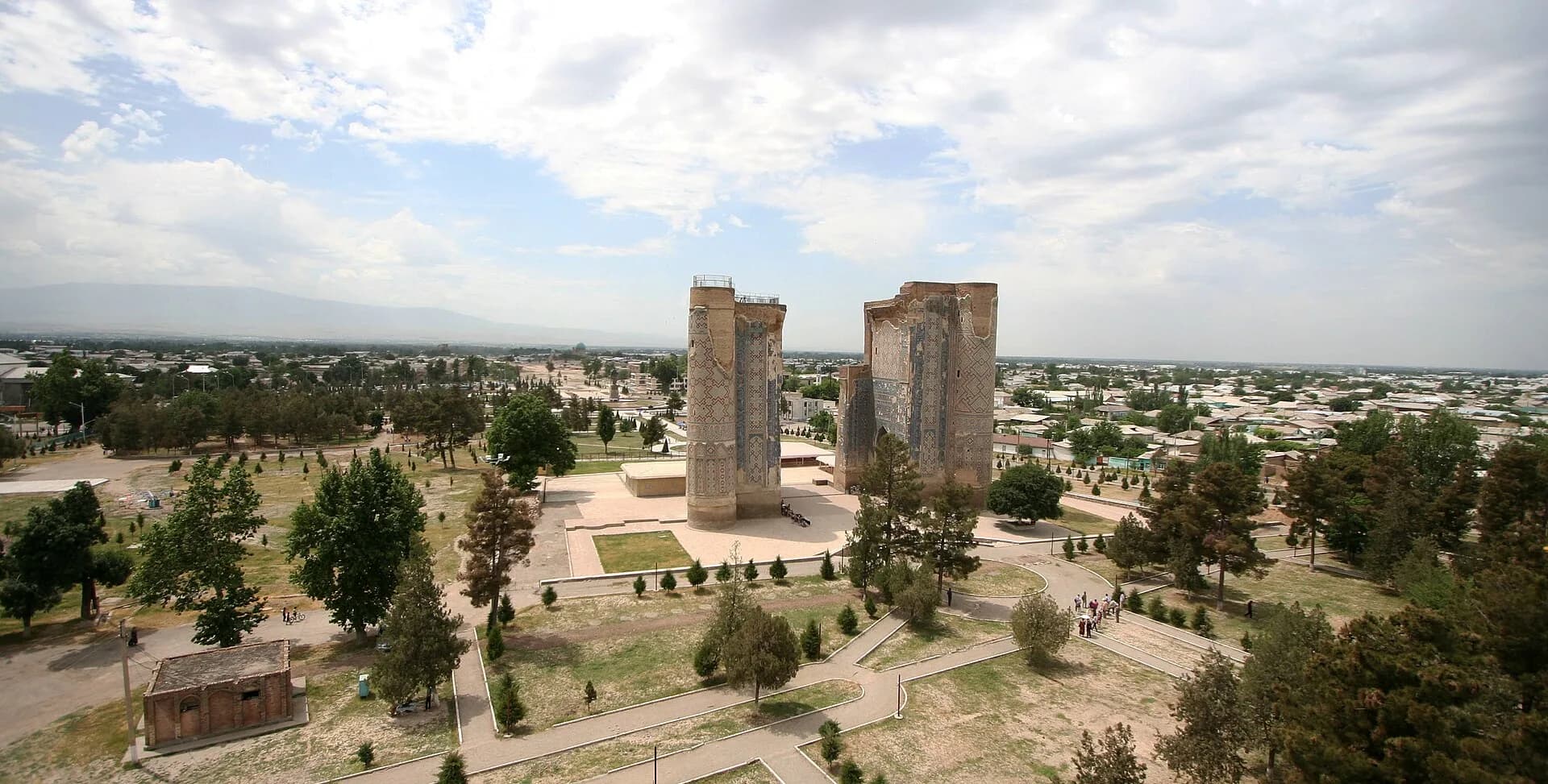 The ruins of Ak-Saray Palace above Shakhrisabz