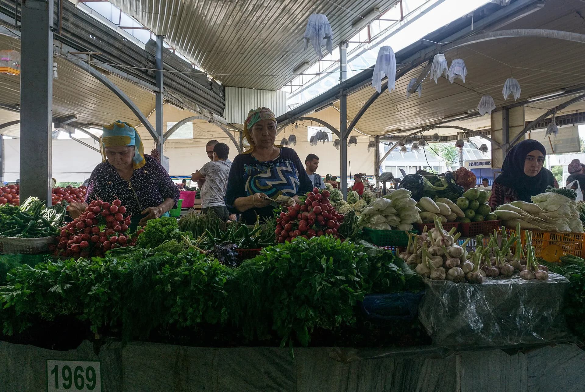 Fresh produce at Chorsu Bazaar