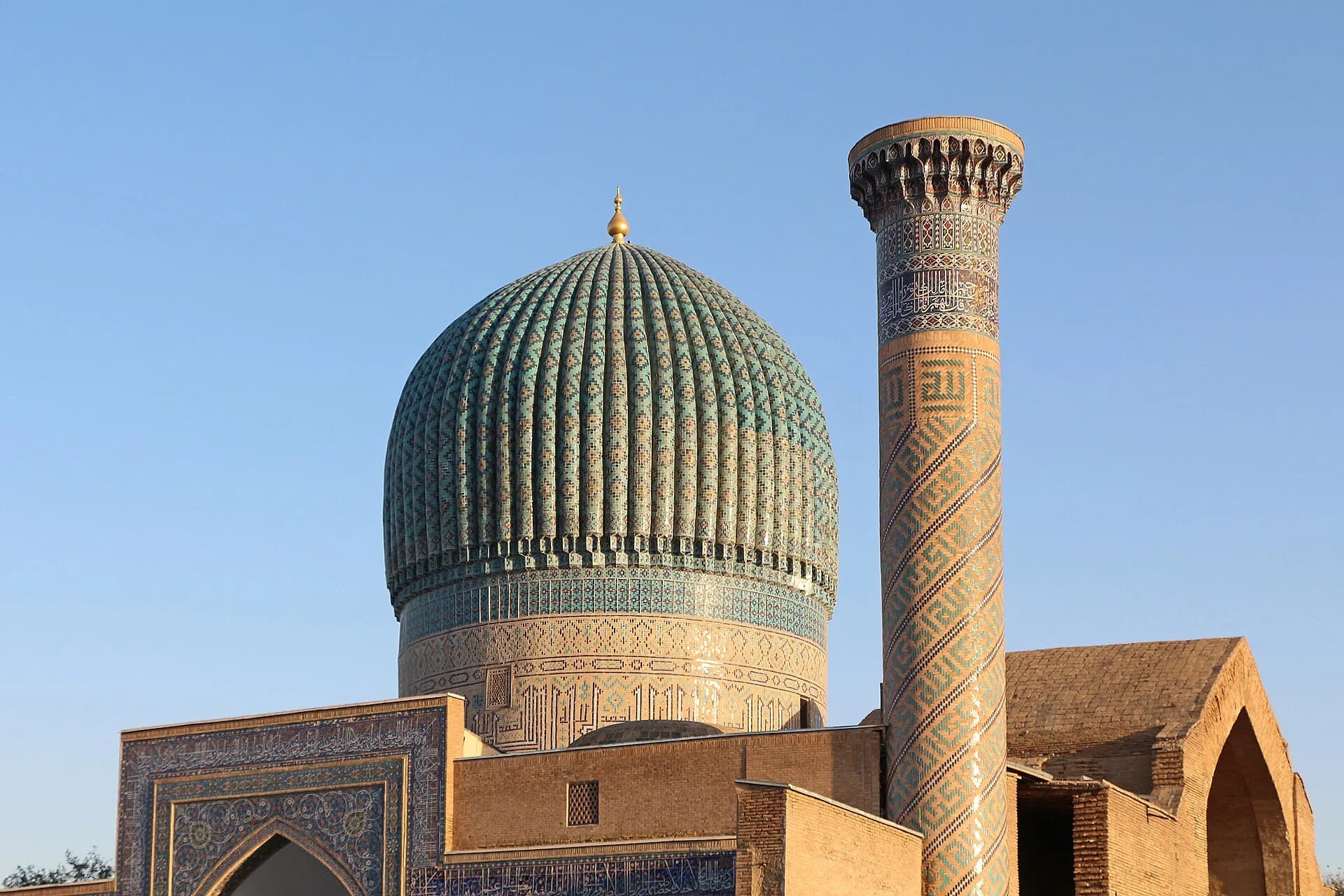 The ribbed turquoise dome of Gur-e-Amir
