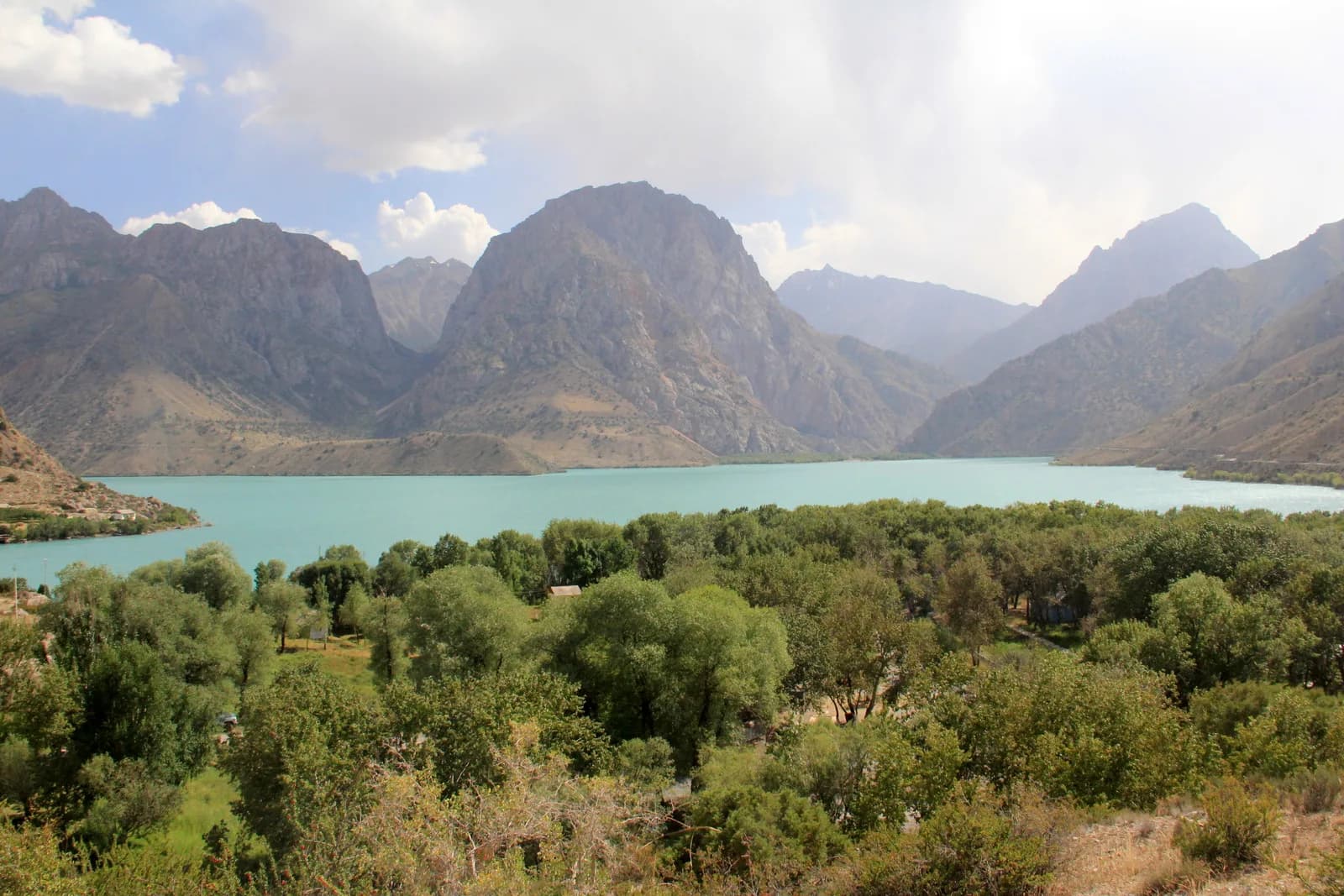 Iskanderkul Lake in the Fann Mountains, Tajikistan