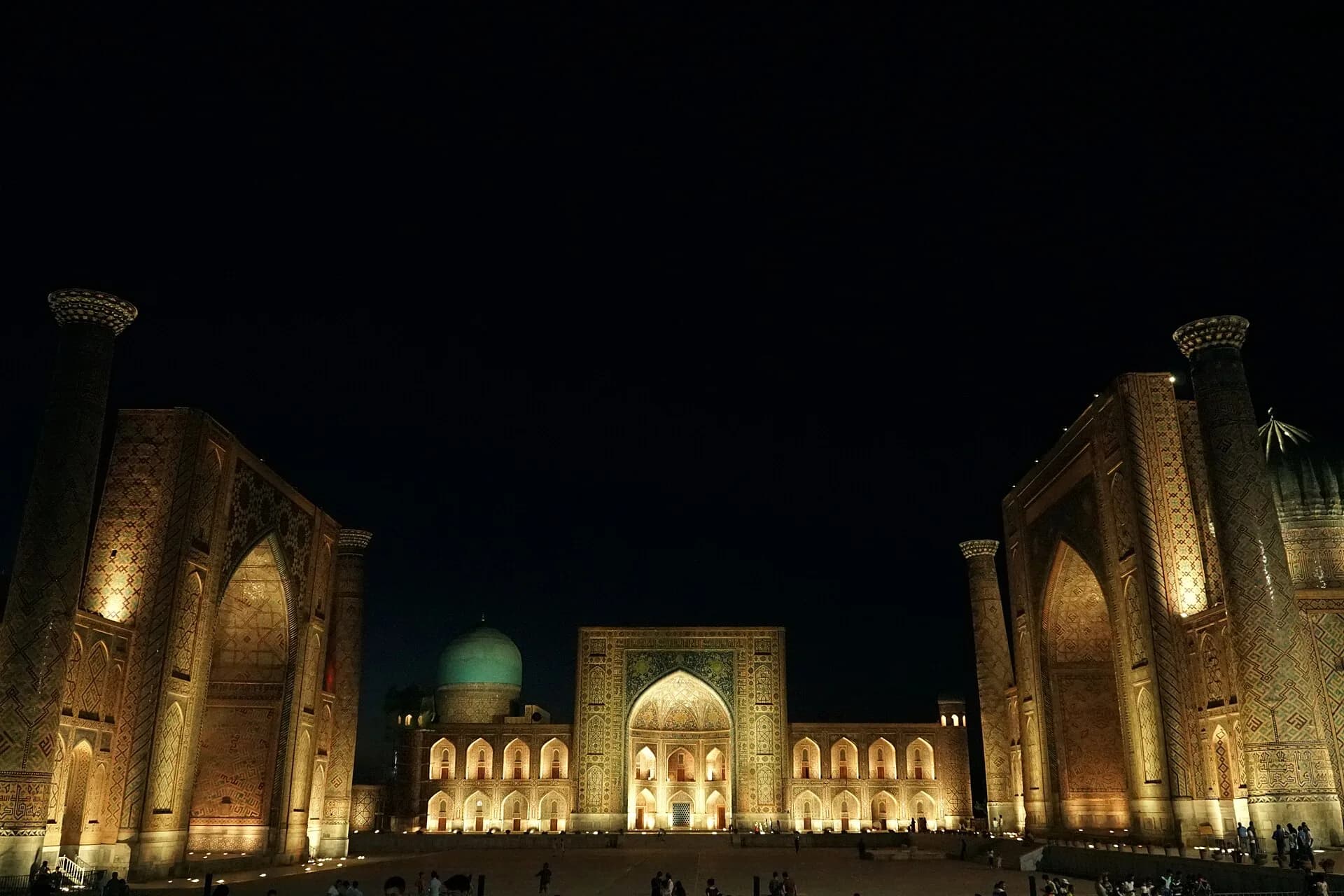 Registan Square in the evening