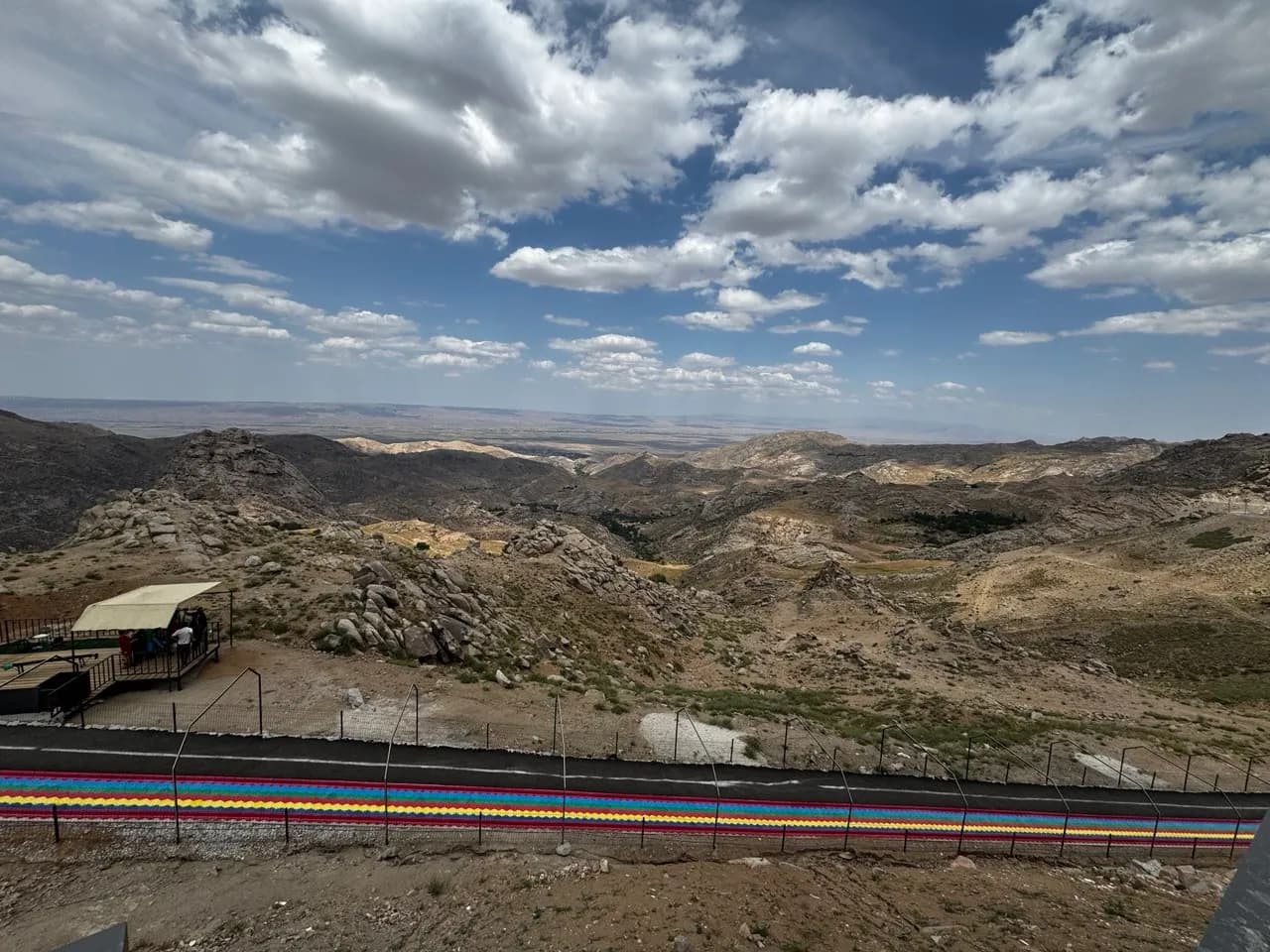 View from the mountain pass on the road to Shakhrisabz