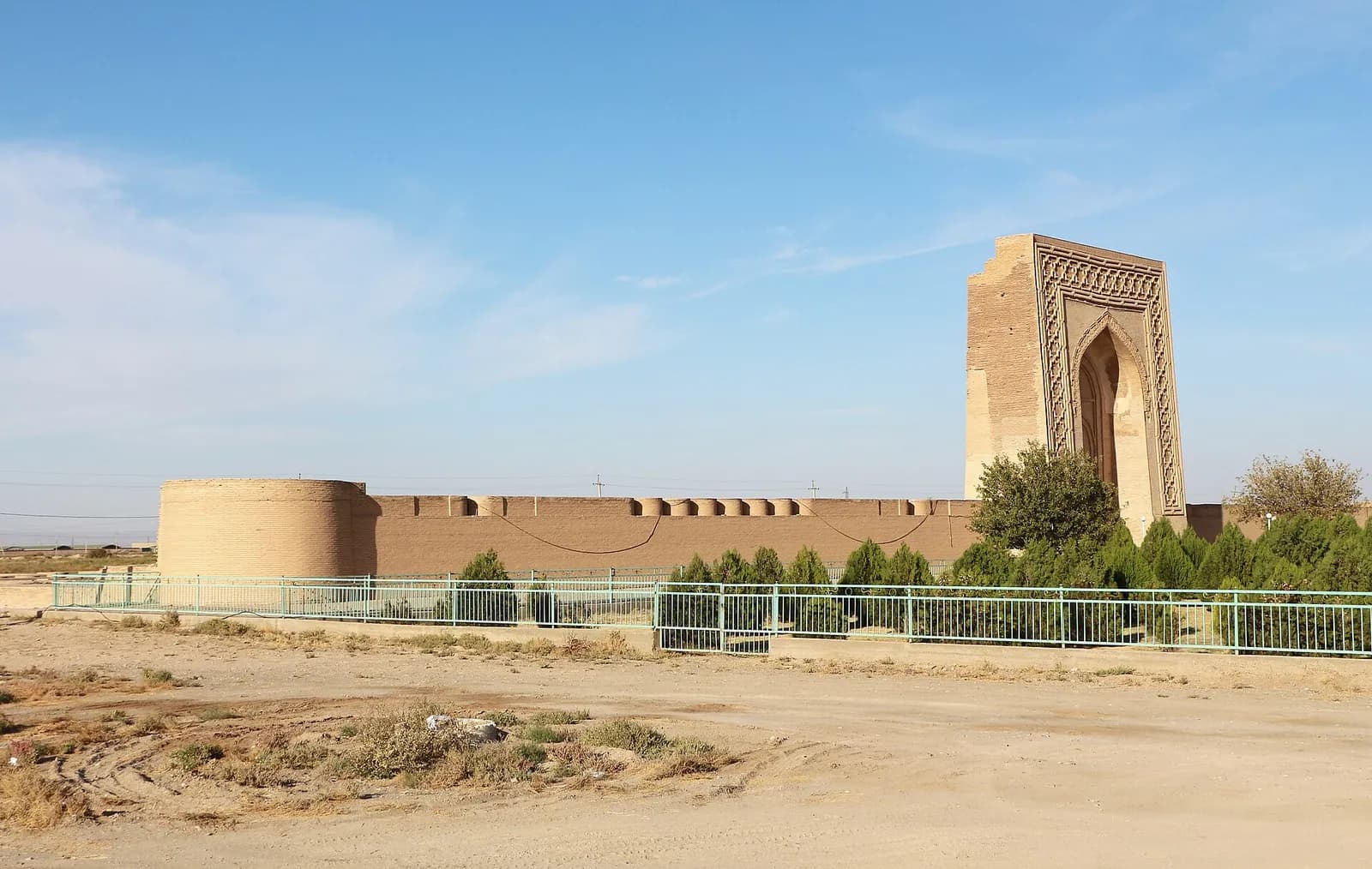 The portal of the Rabati Malik caravanserai on the Silk Road